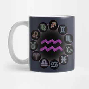 Aquarius/The Water Bearer Zodiac Symbol. Mug